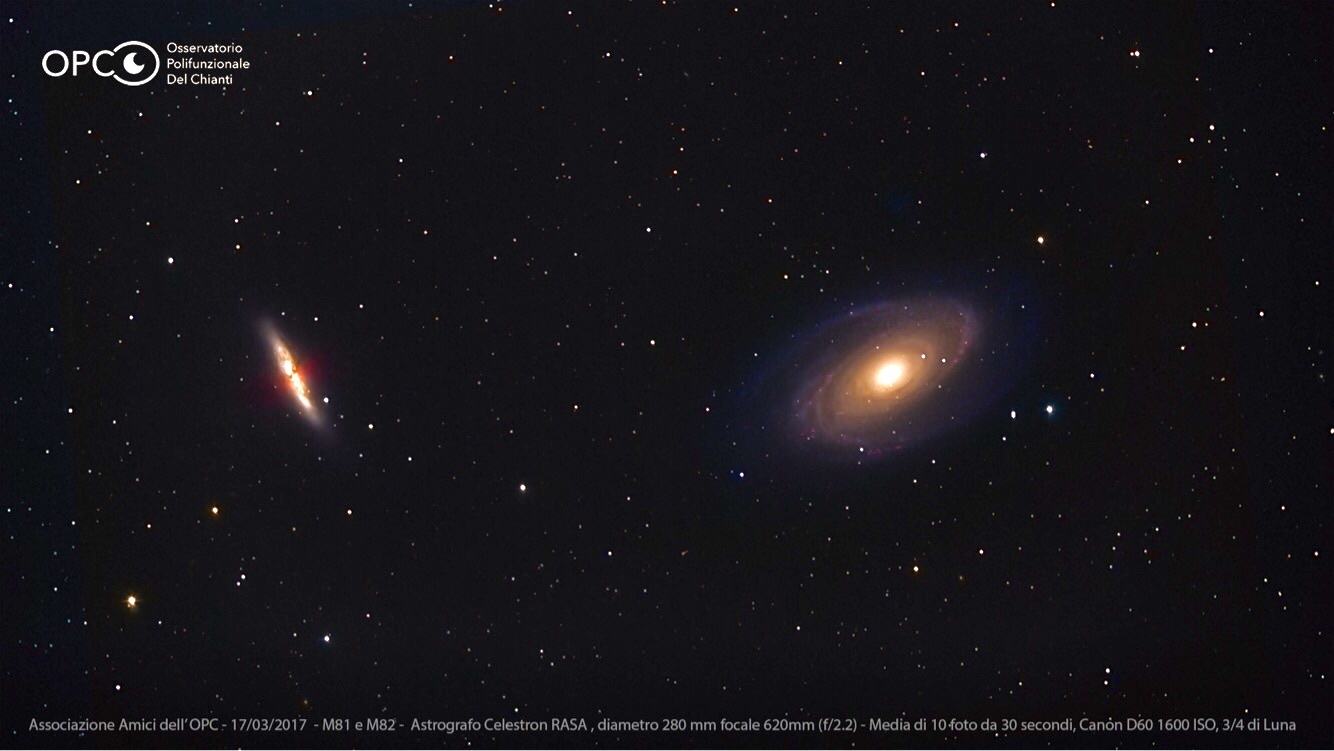 M81 e M82 Celestron RASA, foto di Damiano Trisciani