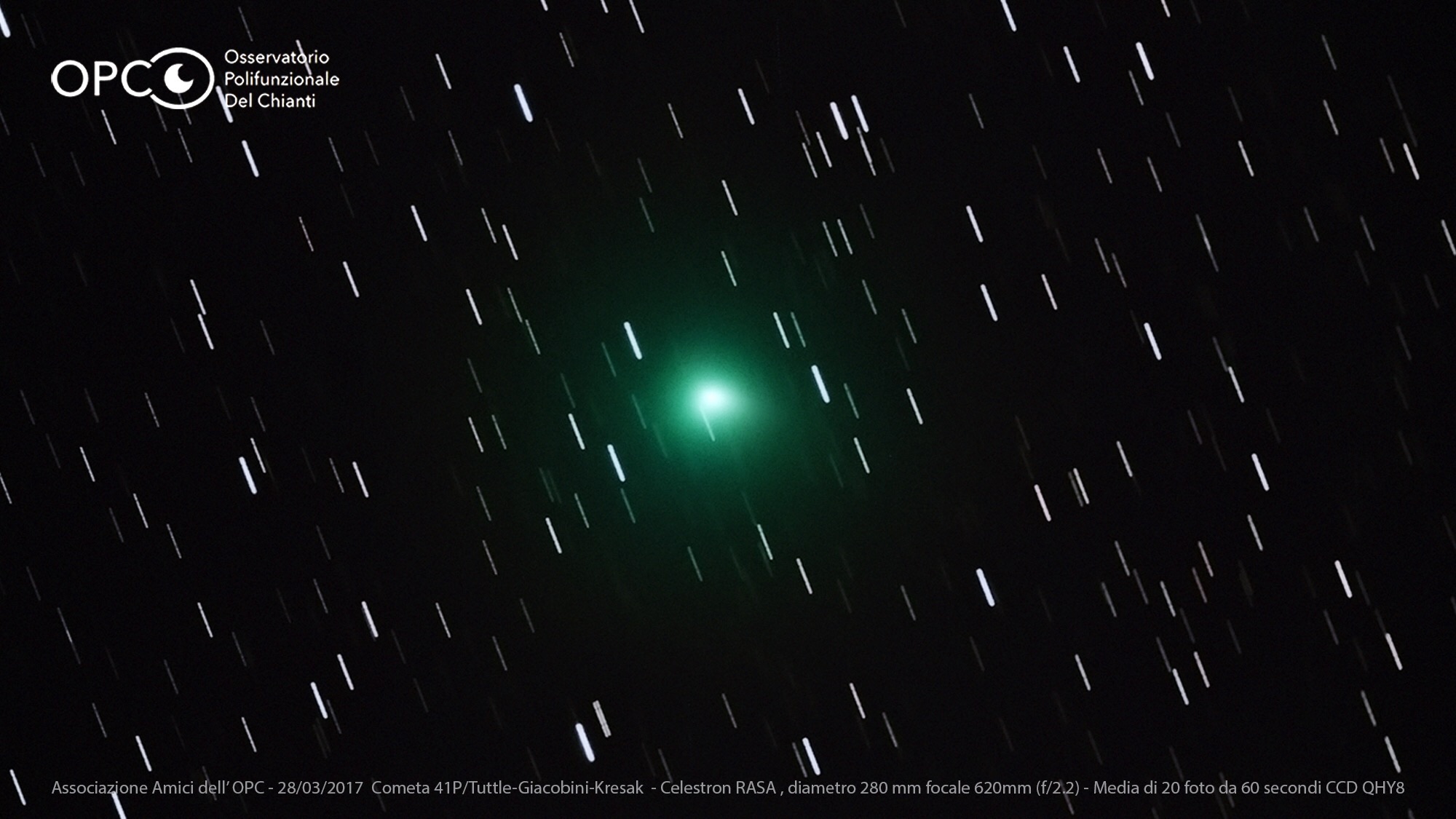 Cometa 41P/Tuttle Giacobini Kresan, Celestron RASA, foto di Damiano Trisciani