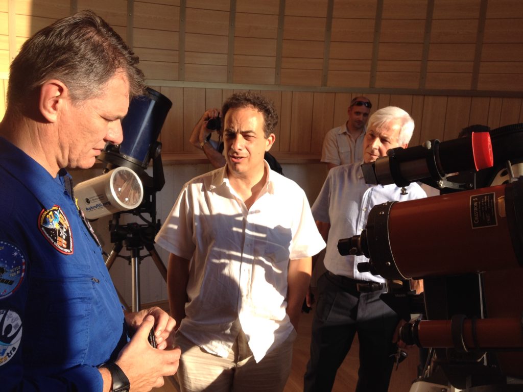 Paolo Nespoli, all' inaugurazione 2013 della Cupola da 7 metri di diametro