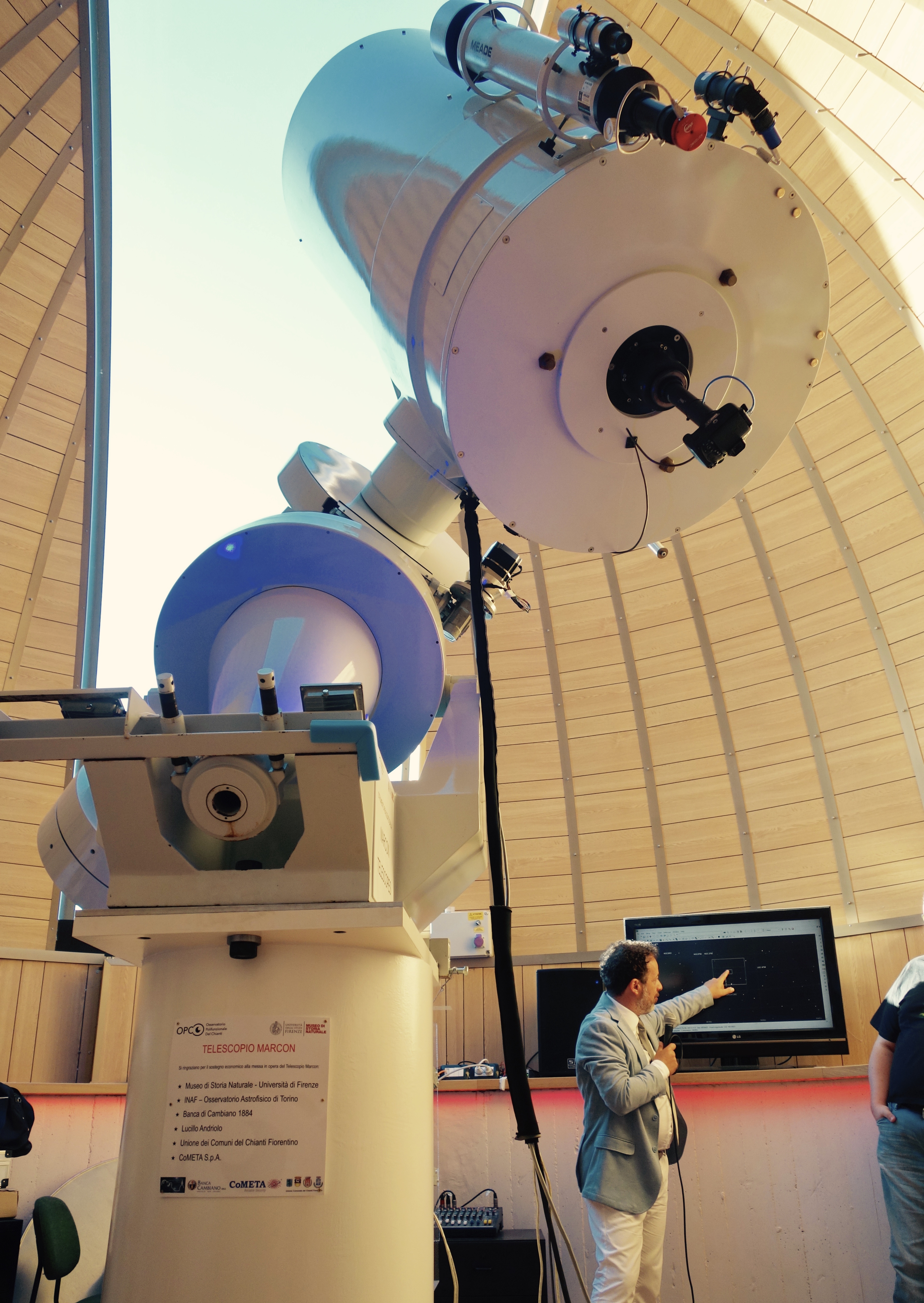 Emanuele Pace, inaugurazione 2017 del grande telescopio Marcon RC da 80 cm